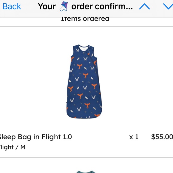 Kyte BABY limited edition Harry Potter Sleep Sack in Navy Blue Flight 12-18m - Picture 4 of 5